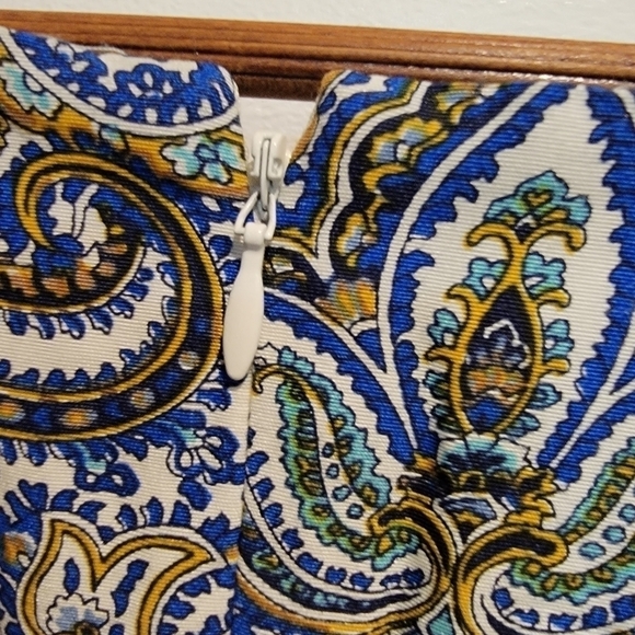 J. Crew Paisley print Multi Color Silk Blend Dress with Pockets Size 4 - Picture 7 of 15